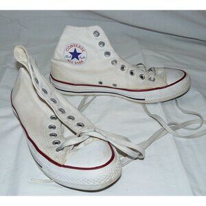 Converse All Star Men's 7 / Women's 9 Unisex Sneakers, White, GUC